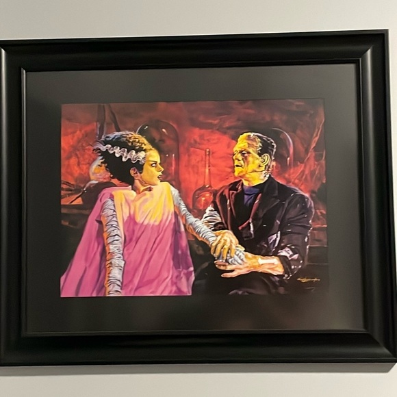 Basil Gogos Art Basil Gogos Monster And Bride Print Framed Poshmark